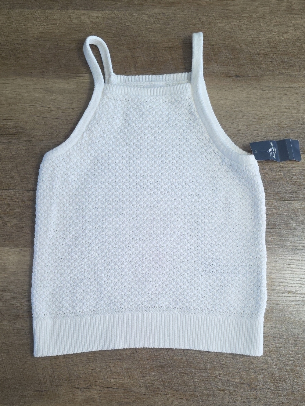 Abercrombie Kids- White Knit Tank Sweater. Size 13/14. NWT